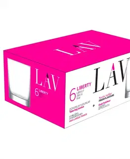 Dekorácie a bytové doplnky Sklenený pohár 265 ml 6 ks LV-LBR317F