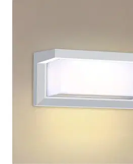 LED osvetlenie BRILAGI-LED Vonkajšie nástenné svietidlo so senzorom BRICKY LED/12W/230V biela IP54 BRI195