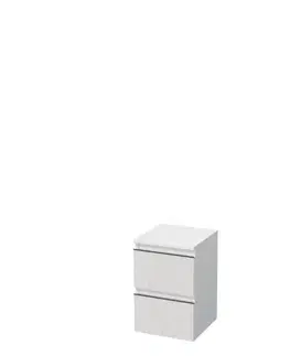 Kúpeľňový nábytok Kúpeľňová skrinka nízka SAT Cube Way 32,5x51x33 cm biela mat CUBE3DN322ZBP CUBE3DN322ZBP
