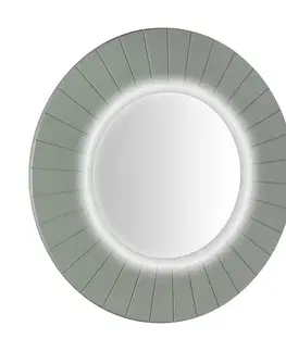 Kúpeľňové zrkadlá SAPHO - LUMIRO STRIP guľaté zrkadlo s LED osvetlením v ráme, priemer 75cm, verde LR750-4444S