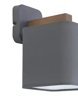 Svietidlá  Nástenka TORA 1xE27/15W/230V šedá 4164