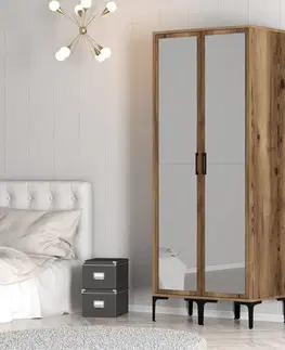 Šatňové skrine Šatníková skriňa Kumsal RR - Walnut
