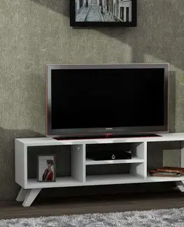 TV stolíky JAREP televízny stolík na nožičkách, biela