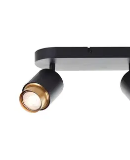 Svietidlá Brilliant - LED bodové svietidlo COVELO 2xGU10/5W/230V čierna/zlatá G04913/86