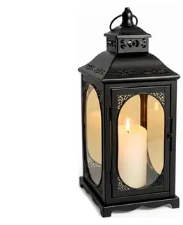 Taburetky Estilo Home Dekoratívna lucerna ROSEHILL 54,5 cm čierna 5905623254661