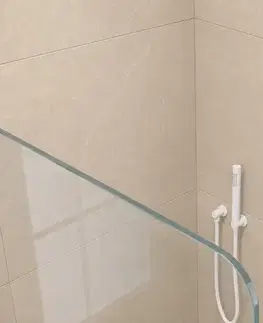 Sprchové dvere CERANO - Sprchová zástena Walk-in Orbis Ľ/P - 8 mm - biela matná, transparentné sklo - 80x200 CER-682381