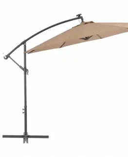 Slnečníky Konzolový slnečník s LED svetlami Ø 300 cm
