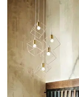 Svietidlá Ideal Lux - Luster na lanku ICE 5xE27/60W/230V pr. 50 cm biela 237671