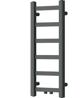 Radiátory do kúpeľne MEXEN - Bolt vykurovací rebrík/radiátor 700 x 300 mm, 141 W, antracit W126-0700-300-00-66