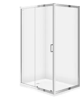 Vane CERSANIT/S - SPRCHOVÝ KÚT OBDĹŽNIK 120x90X190 TRANSPARENT SKLO + VANIČKA S154-004-SET1