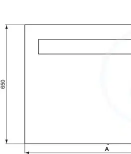 Sanitárna keramika VÝPRODEJ - Strada Zrkadlo s osvetlením 600 mm (26 Watt žiarivka T5), neutrálne K2476BHVYP