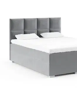 Postele FDM Manželská posteľ PORTLAND Boxspring | sivá 160 x 200 cm