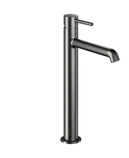 Kúpeľňové batérie KFA - Batéria Moza mini umývadlová, na dosku, stojaca, s výpustou kľuk-klak, PVD gunmetal šedá 5032-632-61