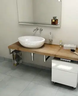 Kúpeľňový nábytok SAPHO - AVICE doska pod umývadlo 120x50cm, hrúbka 5cm, Old wood AV128