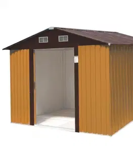 Úložné boxy Avenberg Záhradný domček na náradie 2,4 × 2,4 mSD-X0808-H170, hnedý, 2,4 x 2,4 cm