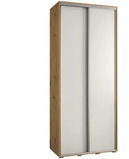 Šatníkové skrine Skriňa 45 Canaris 1 100 artisan/biela/silver