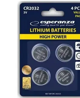 Batérie primárne Kinekus Batéria líthiová CR 2032, 3V, blister 4ks ESPERANZA