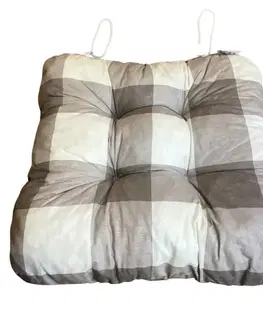Polstre, sedáky a podušky Podsedák na stoličku Karo hnedé 40x40cm TiaHome