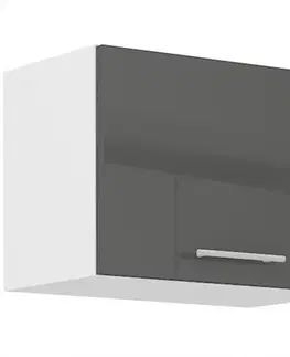 Kuchynské skrinky visiace Kuchynská skrinka Lara 50gu-36 1f Mdf sedá lesk