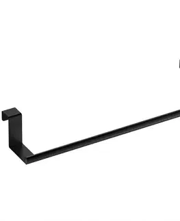 Vešiaky a háčiky na stenu Vešiak na uteráky 38 cm, čierny