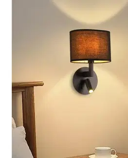 Svietidlá BRILAGI - LED nástenné svietidlo DAYA 1xE14/40W/230V + LED/3W čierne BRI200