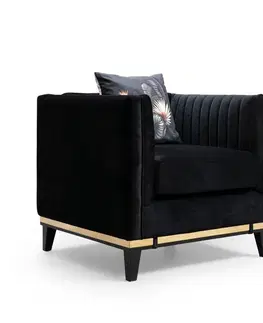 Kreslá Kreslo ušiak Bellino - Black