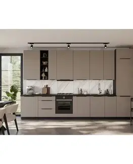 Modulový kuchynský nábytok Kuchynská linka Aria TA/BL 390 cm bez kuchynskej dosky