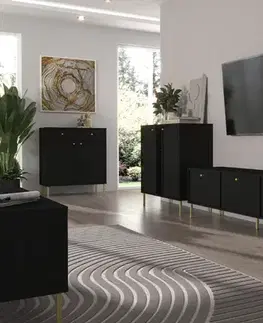 Komody ArtLemp Komoda YEDDO 2F2S | čierna