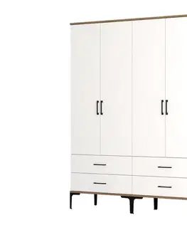 Šatňové skrine Šatníková skriňa Kumsal TT - Walnut, White