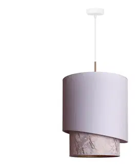 Svietidlá  - Luster na lanku PARIS 1xE27/15W/230V pr. 40 cm biela/béžová 602624
