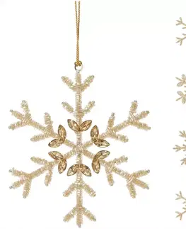 Vianočné dekorácie – do vnútra Ozdoba vločka Hangdeco 15 cm mix A72100010