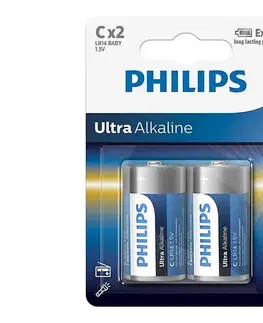 Predlžovacie káble Philips LR14E2B/10 - 2 ks Alkalická batéria C ULTRA ALKALINE 1,5V 7500mAh Phil-LR14E2B/10
