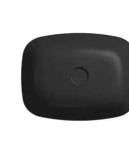 Umývadlá CERSANIT - Umývadlo na dosku LARGA Rectangular antracitová mat (50x38) K677-013