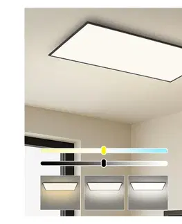 Svietidlá BRILAGI - LED stmievateľné stropné svietidlo SLIMFRAME LED/80W/230V 120x60 cm čierne + DO BRI778