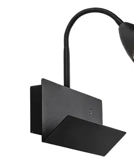 Svietidlá Rabalux 71089 - Nástenná lampa s poličkou TACITO 1xGU10/25W/230V čierna 71089