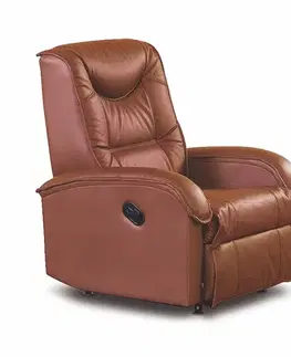 Kreslá HALMAR Jeff relaxačné kreslo hnedá