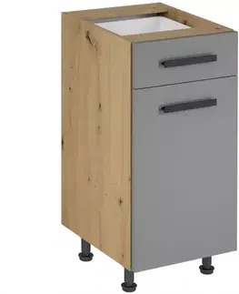 Kuchynské skrinky stojace Kuchynská skrinka Langen D40S1 úchyt  beige