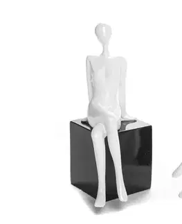Sošky, figurky - postavy MAKRO - Soška dáma sediaca 19cm sada 2ks
