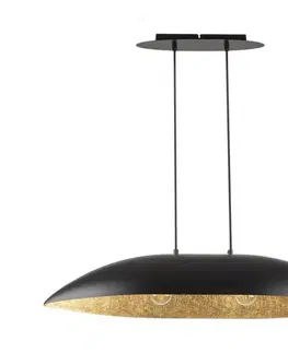 Svietidlá  Luster na lanku GONDOLA 2xE27/60W/230V čierna/zlatá 40633