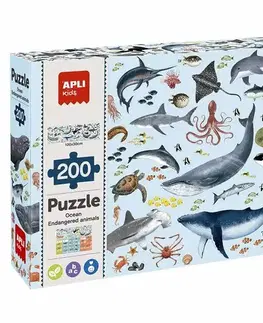 Do 49 dielikov APLI APLI Puzzle Ohrozené druhy zvierat z oceánu 200 dielikov