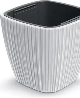 Kvetináče a truhlíky DBOS300-S449 plastový kvetináč 29 cm biela