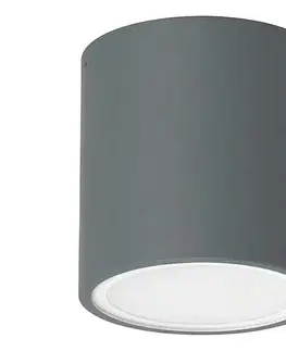 Svietidlá Ideal Lux - Vonkajšie bodové svietidlo TECHO 1xGU10/20W/230V pr. 9cm IP54 antracit 318110
