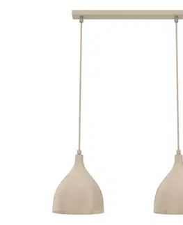 Svietidlá  Luster na lanku NOAK CLASSIC 2xE27/15W/230V béžový 6230