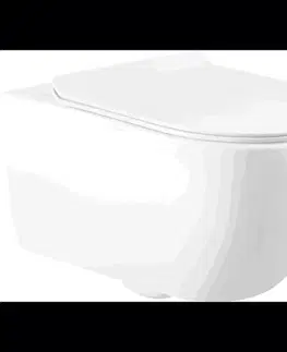 Záchody MEXEN - Carmen misa wc Rimless vrátane sedátka s slow slim, duroplast, biela lesk 3088L4000