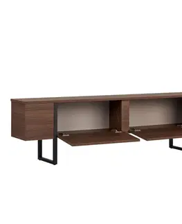 TV stolíky ROME TV stolík na nožičkách, orech Milano/čierna