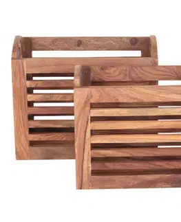 Doplnky Kôš na noviny Kali 2ks indický masív palisander