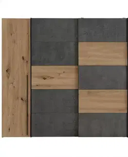 Šatníkové skrine Skriňa Narago 2 270 NRGS82511-C752 Dub Artisan/Betón