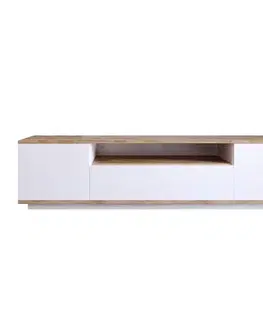 Konferenčné stolíky Televízny stolík Fran Atlantic Pine and White
