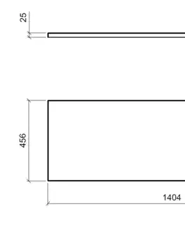 Umývadlové dosky Comad Capri Oak doska na skrinku 141 x 46 cm 893FSC