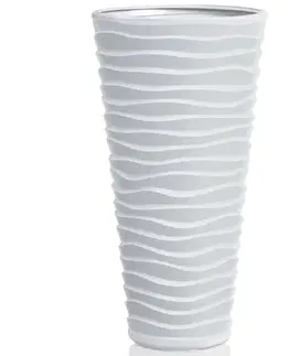 Kvetináče a truhlíky NABBI DPSA350 plastový kvetináč 34,6 cm biela